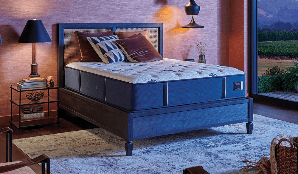 Bare Stearns and Foster mattress in a decorated room